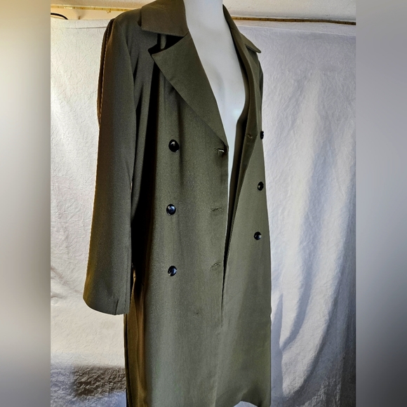 Molly Green Olive Green Trench Coat - Picture 4 of 16